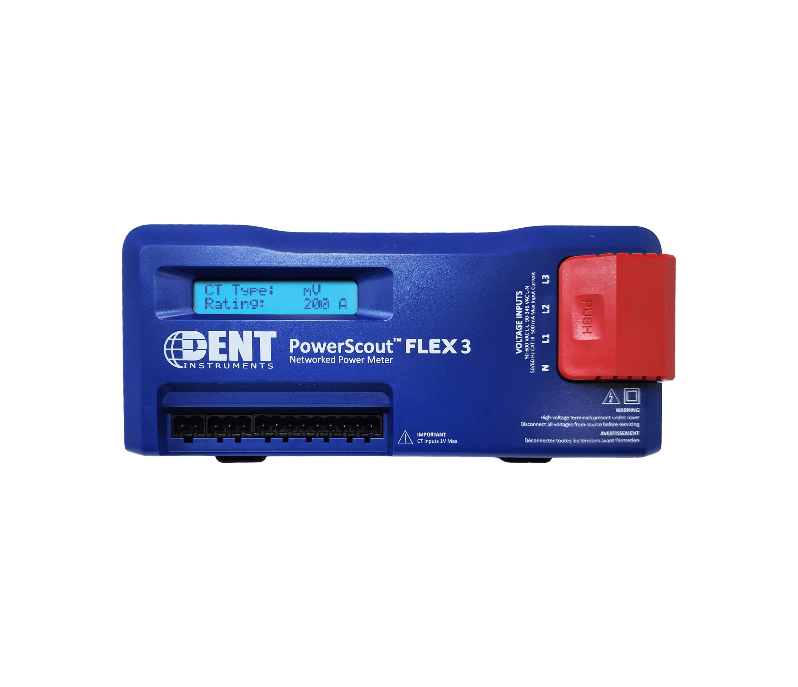 FLEX 3 Product Image PowerScout FLEX 3 Power Submeter - Rail, Display, Cloud-Enabled (BACnet Disabled), Not Applicable