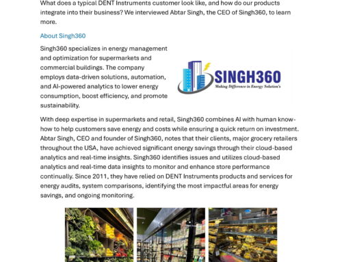 Customer Insight:  Singh360 + DENT Instruments