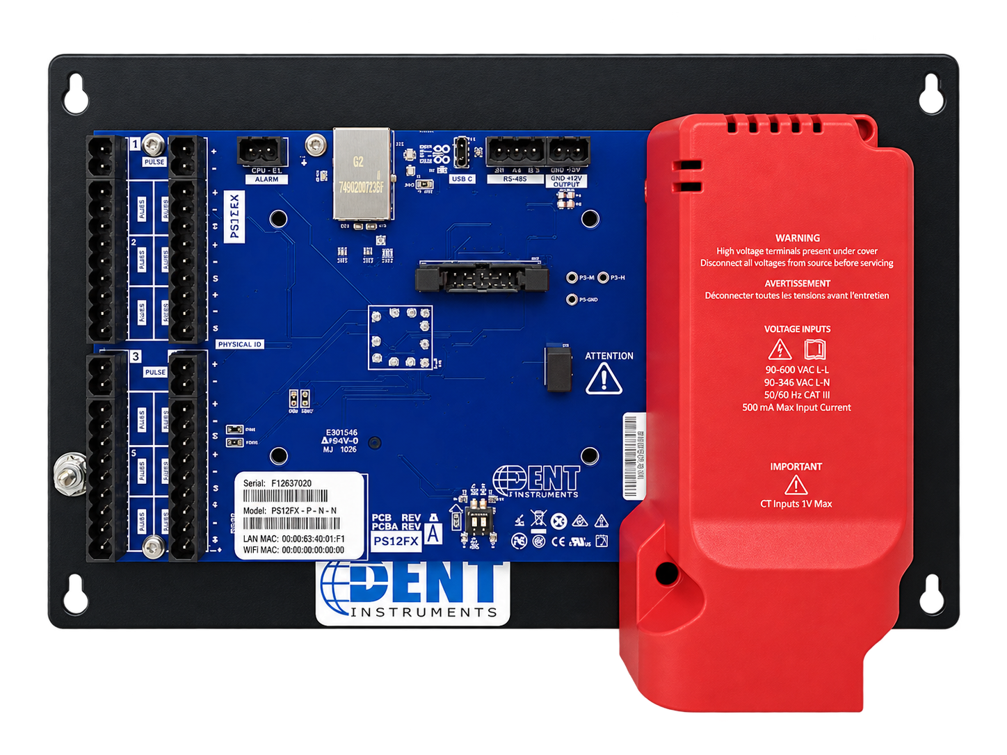 PS12FXPNN-1 PowerScout™ FLEX 12 Power Submeter - Plate, None, Disabled